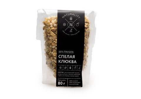 Гранола "Naturality" с клюквой, 80г
