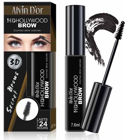 Alvin D`or МВ-1Тушь для бровей HD Hollywood Brow  тон 01C medium brown