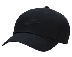 Теннисная кепка Nike Club Unstructured Futura Wash Cap - black/black