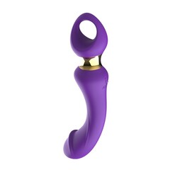 Фиолетовый изогнутый вибромассажер Moon Vibrator - 21,1 см. - 