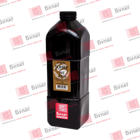 Тонер БУЛАТ s-Line WC 4250 для Xerox WC 4250, WC 4260, WC 4265, SCX-6555 банка (Чёрный, банка 700 г)