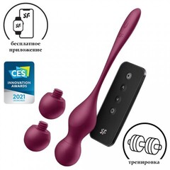 Тренажер Кегеля Satisfyer Love Birds Vary (Connect App) бордовый