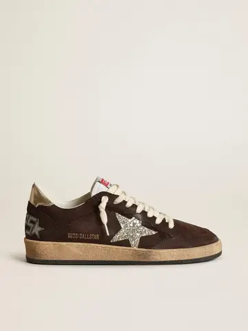 Ball Star brown with silver glitter star