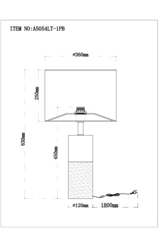 Настольная лампа Arte Lamp TIANYI A5054LT-1PB