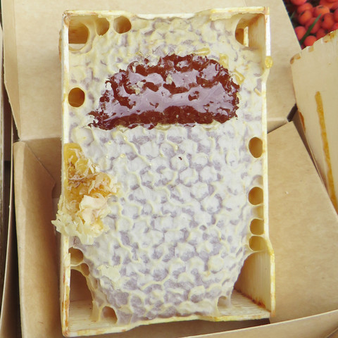 Сотовый мёд 2021 в минирамках 1 шт цветочно-гречишный