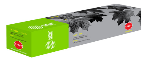 Картридж лазерный Cactus CS-C729Y 729 Y желтый (1000стр.) для Canon i-SENSYS LBP-7010C, LBP-7018C