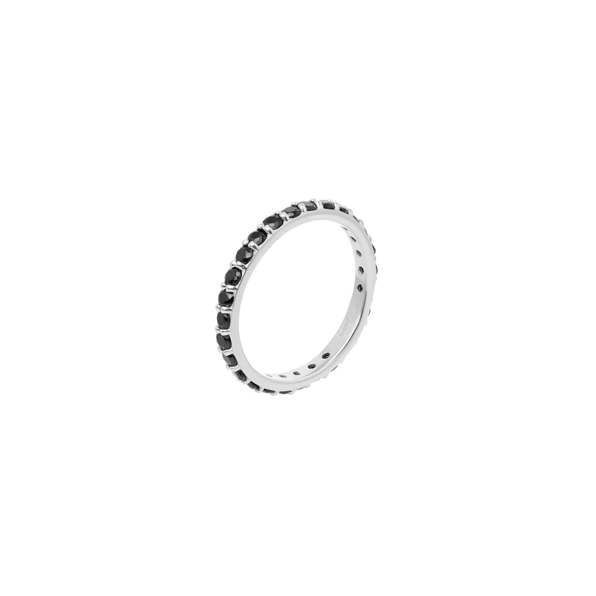 VIVA LA VIKA Кольцо Pave Ring – Silver Black кольцо viva la vika wave pave ring silver rainbow 16 мл