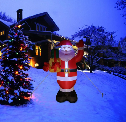 Новогодняя надувная фигура Дед Мороз Снеговик