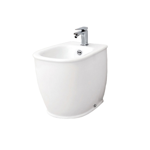 ArtCeram AZB002 01 00 АКЦИЯ ArtCeram AZULEY  Биде напольное приставное 36*52см c креплением, с 1 отв под смеситель  цвет белый