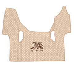 Ковры SCANIA 6 серии G (автомат), (экокожа, бежевый, бежевый кант, коричневая вышивка)