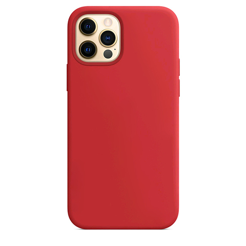 Силиконовый чехол Silicon Case (без MagSafe) для iPhone 12 Pro Max (6,7") (Красный)
