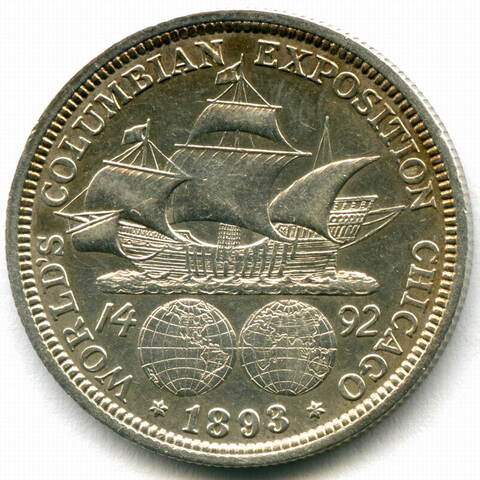 1/2 доллара США 1893 год XF+ (Колумб)