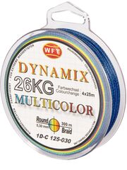 Леска плетёная WFT KG ROUND DYNAMIX Multicolor 300 м, 0.30 мм