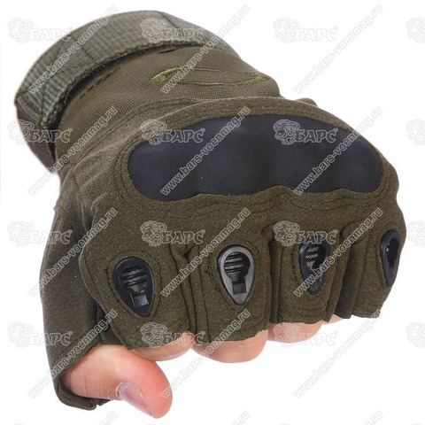 Тактические перчатки Oakley без пальцев TG-1 (Олива)