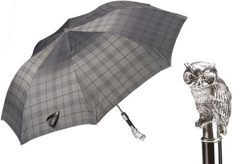 Зонт складной Pasotti Silver Owl Folding Umbrella, Италия.