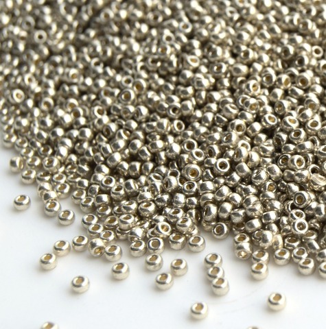 15/0 RR-4201 Бисер круглый Миюки /Miyuki round 15/0 Duracoat galvanized silver