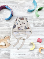 Утеплённый чепчик Mjölk Белочки