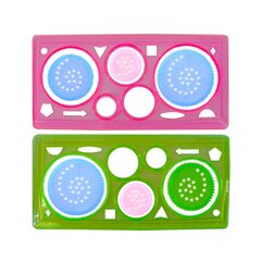 Линейка - спирограф Alingar, 20 см, пластиковая, цвета ассорти, пакет ПВХ