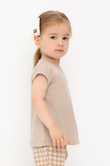 фуфайка  для девочки  КР 302548/темно-бежевый к491