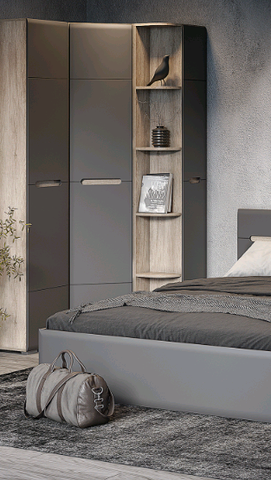 Шкаф угловой Наоми ШК-21 дуб каньон / графит