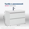 Aquanet 308336 Тумба с раковиной Вега 80 2 ящ. цв.белый глянец (308336)
