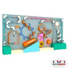 Интерактивная стена для школы «Зверополис шариков», 4,2×1,8×0,6 м