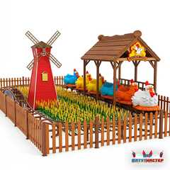 Быстрые американские горки «Куриный переполох», 6 кабин 6 мест, 14×6×4 м