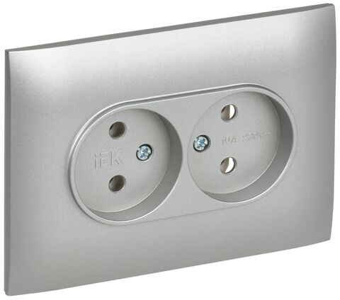 SKANDY Роз. 2-я без з/к/ш 10А в сб. SK-R10S сереб. IEK