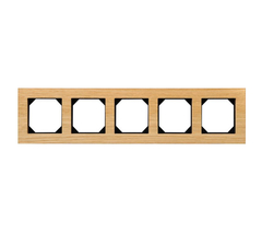 Рамка Пятиместная Дуб (Универсальный Монтаж) LIREGUS EPSILON