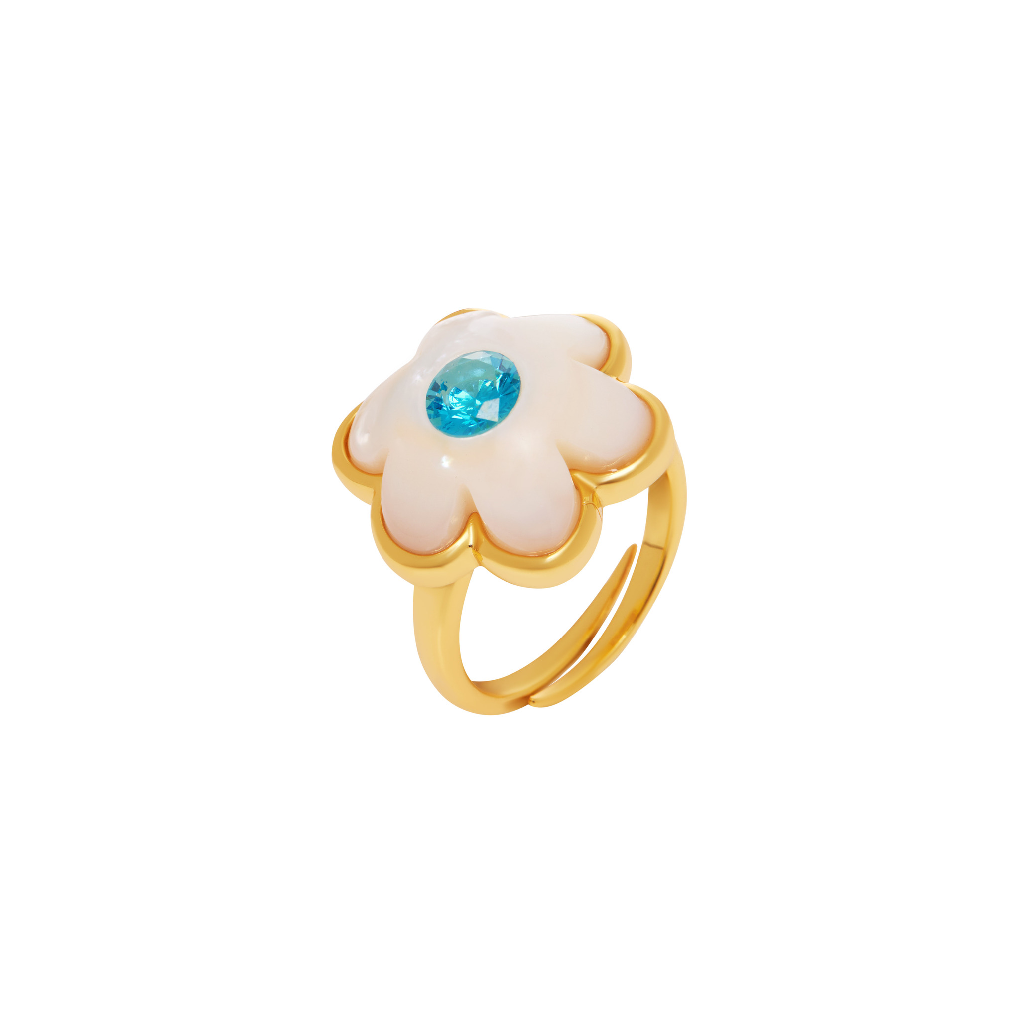 NOTTE Кольцо Mini Superbloom Ring – Aqua notte серьга mini superbloom earring – pink