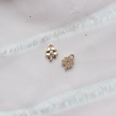 Подвеска Клевер с фианитом 10*7 мм, позолота П150