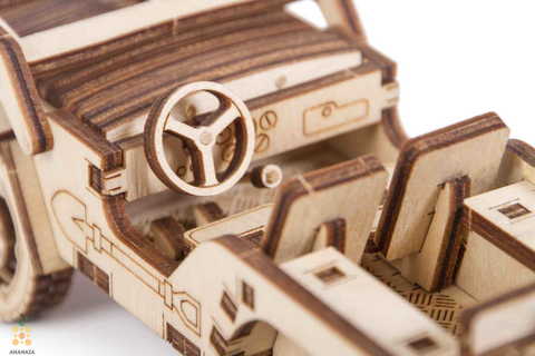 Джип 4х4 от Wood Trick - Деревянный конструктор, сборная модель, 3D пазл