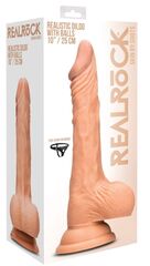 Телесный фаллоимитатор Realistic Dildo With Balls - 25 см. - 