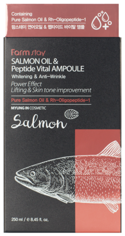 Многофункциональная ампульная сыворотка с маслом лосося и пептидами FARMSTAY