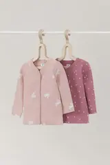 кофточка для новорожденных  К 300450-2уп/цветочные снежинки,зайчики