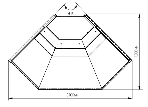 Холодильная витрина Марихолодмаш Илеть ВХС-УН (угол наружный)