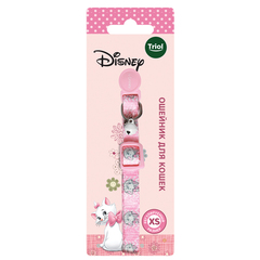 Triol ошейник нейлоновый для кошек Disney Marie розовый XS, 10*180-270мм