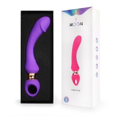 Фиолетовый изогнутый вибромассажер Moon Vibrator - 21,1 см. - 