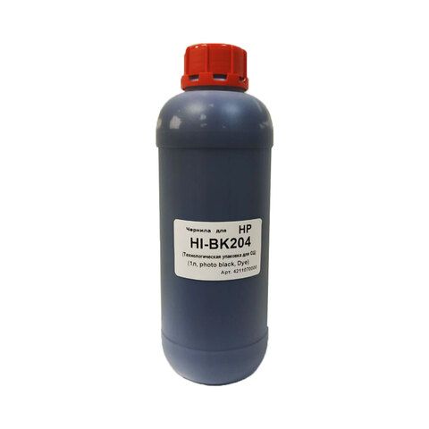 Чернила для HP (1л,photo black, Dye) HI-BK204 (Технологическая упаковка для СЦ)