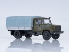 GAZ-3309 flatbed truck khaki-gray 1:43 Our Trucks #15