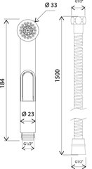 Гигиеническая лейка со шлангом и держателем AM.PM - F0202064