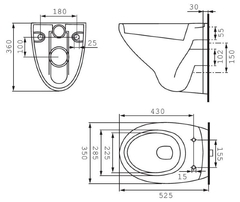 Подвесной унитаз CERSANIT  DELFI TPL