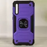 Противоударный чехол Strong Armour Case с кольцом для Samsung Galaxy A50 / A50s / A30s  (Фиолетовый)