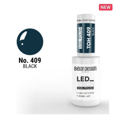 BelorDesign Лак-гель для ногтей Led Tech, тон 409