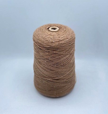 Бобинная пряжа (пр.Италия).art-Merino paillettes 380м/100гр, 96% меринос, 4% Пайетки(3мм)(полиэстер), цвет-Бежевый,неоднотонный+прозрачная пайетка(1), арт.31114