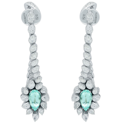 Серьги с Турмалином Параиба и Бриллиантами, E0116-1/1