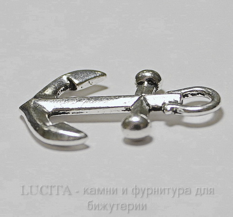 Подвеска TierraCast "Якорь" (цвет-античное серебро) 27х18 мм