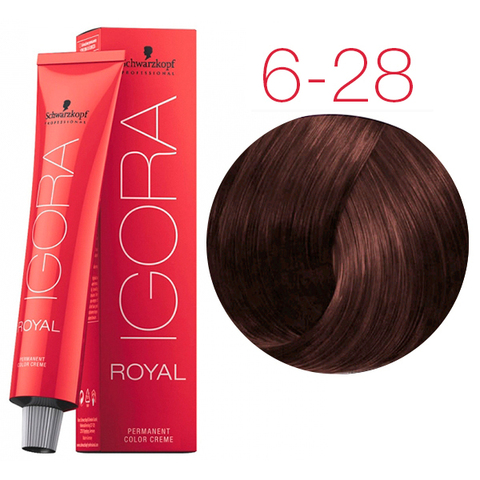 Schwarzkopf Igora Royal 6-28 (Темный русый пепельный красный) - Стойкая крем-краска