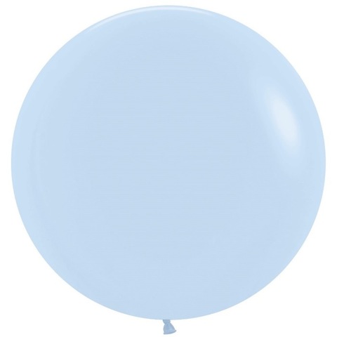 Большой шар гигант, латексный, голубой макарунс, 61 см