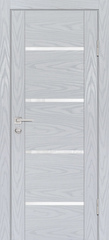 Дверь PSM-7 / Цвет Дуб скай серый / белоснежный лакобель / Двери PROFILO PORTE